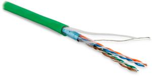 Кабель информационный Hyperline FUTP4-C5E-P26-IN-LSZH-GN-100 кат.5E FTP 4 пары 26AWG LSZH внутренний 100м зеленый