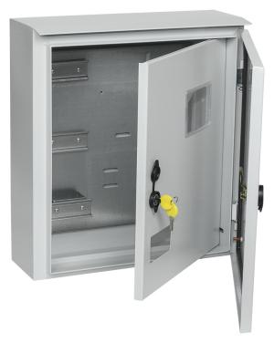 Щит распределительный IEK MKM51-N-09-54 TITAN ЩУ 3/1-1 У1 IP66 навесной 400мм 150мм 445мм 12мод. металл IP66 серый с возможностью установки счетчика (упак.:1шт)