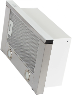 Вытяжка встраиваемая Elikor Интегра Glass 50Н-400-В2Д нержавеющая сталь/стекло белое управление: кнопочное (1 мотор)