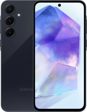 Смартфон Samsung SM-A556E Galaxy A55 5G 128Gb 8Gb темно-синий моноблок 3G 4G 2Sim 6.6" 1080x2340 Android 14 50Mpix 802.11 a/b/g/n/ac/ax NFC GPS GSM900/1800 GSM1900 Protect microSD max1024Gb