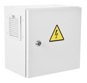 Шкаф монтажный ЦМО Эконом (ШТВ-НЭ-4.4.25-3ААА-Т2) настенный 400x250мм пер.дв.стал.лист задн.дв.спл.стал.лист несъемн.бок.пан. серый 220мм 12кг 400мм IP66 уличный всепогодный с нагревателем с силовыми розетками укомплектованный 60Вт