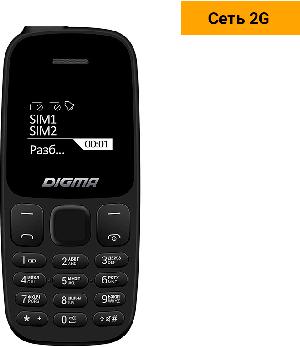 Мобильный телефон Digma A106 Linx 32Mb черный моноблок 2Sim 1.44" 68x98 GSM900/1800