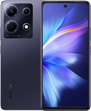 Смартфон Infinix X6833B Note 30 128Gb 8Gb черный моноблок 3G 4G 2Sim 6.78" 1080x2460 Android 13 64Mpix 802.11 a/b/g/n/ac NFC GPS GSM900/1800 GSM1900 FM microSD max2048Gb