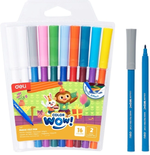 Фломастеры Deli EC167 Colorwow ПВХ с подвесом (8шт.)