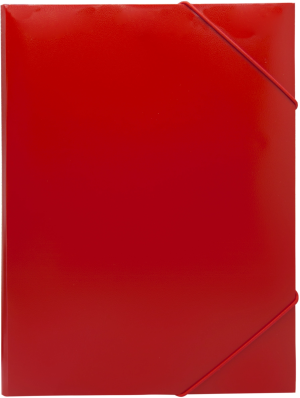 Папка на резинке Silwerhof Eco A4 пластик 0.5мм кор.15мм красный