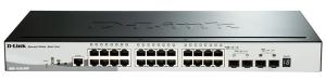 Коммутатор D-Link DGS-1510-28P/A1A 24x1Гбит/с 2SFP 2SFP+ 24PoE 193W управляемый