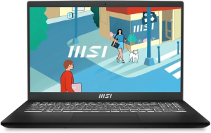 Ноутбук MSI Modern 15 B13M-1017US Core i5 1335U 16Gb SSD512Gb Intel Iris Xe graphics 15.6" IPS FHD (1920x1080) Windows 11 Pro Multi Language black WiFi BT Cam (9S7-15H112-1017)
