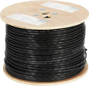 Кабель сетевой Buro BU-COP-050-OUTDOOR UTP 4 пары cat.5E solid 0.50мм Cu 305м черный outdoor стальной трос