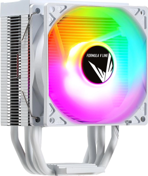 Устройство охлаждения(кулер) Formula Ice Burg ARGB Soc-AM5/AM4/1200/1700/1851 белый 4-pin 17-34dB Al+Cu 170W 552gr Ret (ICE BURG ARPW 4P)
