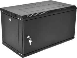 Шкаф коммутационный ЦМО ШРН-Эконом (ШРН-Э-9.350.1-9005) настенный 9U 600x350мм пер.дв.металл 85кг черный 300мм 13.5кг 180град. 476мм IP20 металл