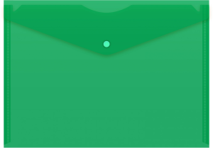 Конверт на кнопке Бюрократ -PK803AGRN A4 пластик 0.18мм зеленый