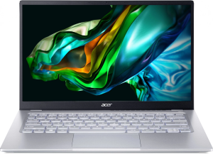 Ноутбук Acer Swift Go 14 SFG14-41-R2U2 Ryzen 5 7530U 16Gb SSD512Gb AMD Radeon Graphics 14" IPS FHD (1920x1080) Windows 11 Home silver WiFi BT Cam (NX.KG3CD.003)
