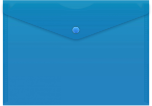 Конверт на кнопке Бюрократ -PK804A5BLU A5 пластик 0.18мм синий