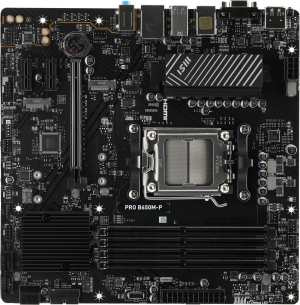 Материнская плата MSI PRO B650M-P SocketAM5 AMD B650 4xDDR5 mATX AC`97 8ch(7.1) 2.5Gg RAID+VGA+HDMI+DP