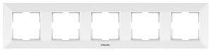 Рамка Panasonic Arkedia Slim WNTF08052WH-RU 5x горизонтальный монтаж пластик белый (упак.:1шт)