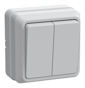 Выключатель IEK Октава откр. 2кл. IP20 белый (EVO20-K01-10-DC)