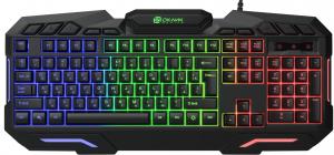 Клавиатура Оклик 700G Dynasty черный USB Multimedia for gamer LED