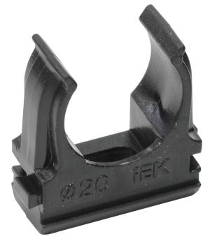 Держатель IEK CTA10D-CF20-K02-100 с защелкой 20мм пластик черный (упак.:1шт)