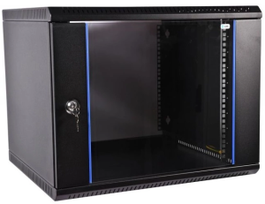 Шкаф коммутационный ЦМО ШРН-ЭКОНОМ (ШРН-Э-12.500-9005) настенный 12U 600x520мм пер.дв.стекл 75кг черный 470мм