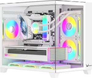 Корпус Formula Crystal Z9ML Floe белый без БП mATX 4x120mm 2xUSB3.0 1xUSB3.1 audio bott PSU