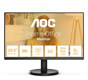 Монитор AOC 23.8" 24B3CA2 черный IPS LED 1ms 16:9 HDMI M/M матовая 250cd 178гр/178гр 1920x1080 100Hz DP FHD USB 3.4кг