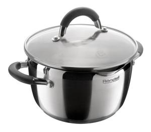 Кастрюля Rondell Flamme RDS-024 3.2л. d=20см (с крышкой) стальной