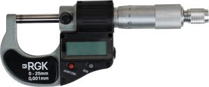 Микрометр RGK MC-25 цифровой гладкий (МК) разм.шага 0.001мм черный серый (755863)