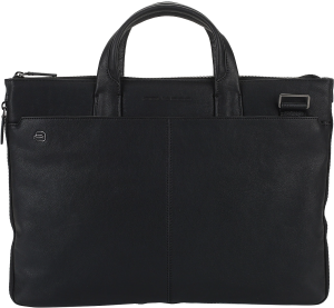 Деловая сумка Piquadro Black Square CA4021B3/N с отделением для ноутбука черный натур.кожа