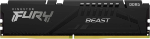Память DDR5 16GB 6400MHz Kingston KF564C32BBE-16 Fury Beast Black Expo RTL Gaming PC5-51200 CL32 DIMM 288-pin 1.4В single rank с радиатором Ret