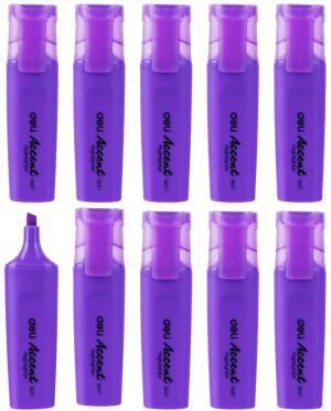 Набор текстовыделителей Deli Accent ES621VIOLET-P Delight скошенный пиш. наконечник 1-5мм фиолетовый (10шт.)