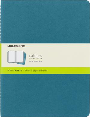 Блокнот Moleskine CAHIER JOURNAL CH023B44 XLarge 190х250мм обложка картон 120стр. нелинованный голубой (3шт)