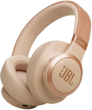 Гарнитура накладные JBL Live 770NC бежевый беспроводные bluetooth оголовье (JBLLIVE770NCSAT)