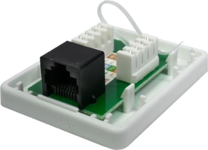 Розетка Suprlan 10-0307 информ.RJ45 кат.5E U/UTP черн.