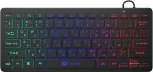 Клавиатура Оклик 300S черный USB slim LED (1696461)