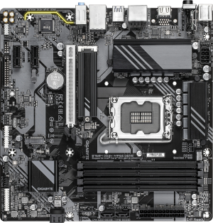 Материнская плата Gigabyte B760M DS3H WF6E GEN5 Soc-1700 Intel B760 4xDDR5 mATX AC`97 8ch(7.1) 2.5Gg RAID+HDMI+DP