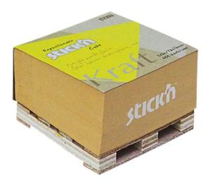 Блок самоклеящийся бумажный Stick`n 21816 76x76мм 400лист. коричневый Kraft Notes "палета"