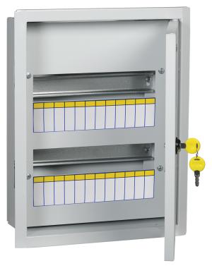 Щит распределительный IEK MKM14-V-24-30-T TITAN 3 ЩРв-24з-3 36 УХЛ3 встраиваемый 310мм 120мм 395мм 24мод. металл IP31 серый (упак.:1шт)