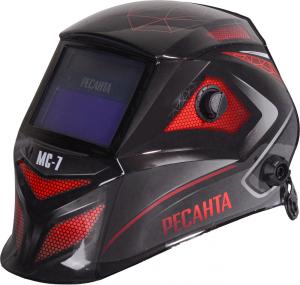 Маска сварщика Ресанта МС-7 филь.:хамел. см.экр.92x42мм черный/красный (65/101)