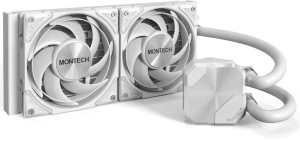 Система водяного охлаждения Montech HyperFlow Silent 240 Soc-AM5/AM4/1200/1700/1851 белый 4-pin 24.8dB Al 310W Ret (HS240WH)