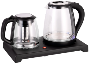 Чайный набор Kitfort КТ-6179 2л. 1500Вт черный корпус: стекло/пластик