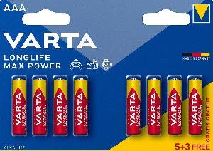 Батарея Varta Longlife Max Power Alkaline LR03 AAA (8шт) блистер