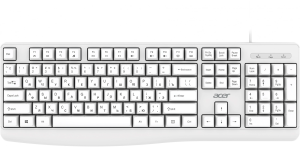 Клавиатура Acer OKW301 белый USB Multimedia для ноутбука (ZL.KBDCC.01B)