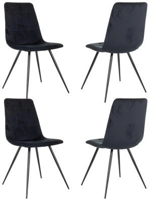 Стул для дома Бюрократ CH-K1_4 комплект 4шт черный Holland 75 металл черный на ножках (CH-K1_1/HL75_4)
