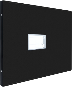 Папка на 4-х кольцах Бюрократ -0827GA3BLCK A3 гориз. пластик 0.8мм кор.27мм черный