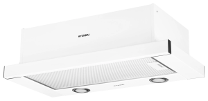 Вытяжка встраиваемая Hyundai HBH 6232 W белый управление: кулисные переключатели (1 мотор)