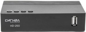 Ресивер DVB-T2 Сигнал Эфир HD-250 черный