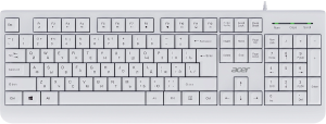 Клавиатура Acer OKW400 белый USB Multimedia (ZL.KBDEE.01B) кабель 1.8м