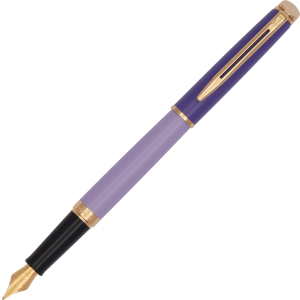 Ручка перьев. Waterman Hemisphere Colour Blocking (2179900) Purple GT сталь нержавеющая/позолота F подар.кор.