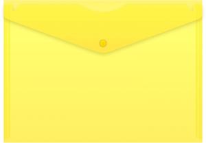 Конверт на кнопке Buro -PK120BU/YEL A4 пластик 0.12мм желтый