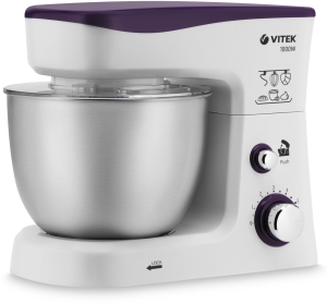 Кухонная машина Vitek VT-1443 планетар.вращ. 1000Вт белый/фиолетовый